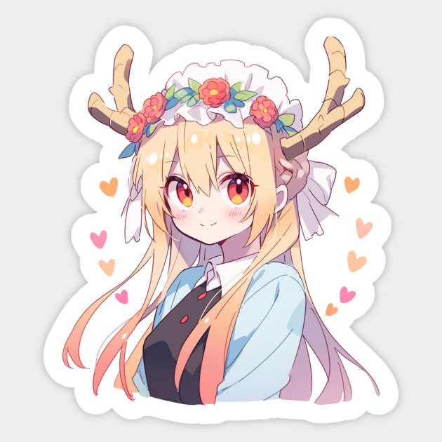 Tohru Kobayashi Miss Kobayashi's Dragon Maid Sticker by luna doodle shop